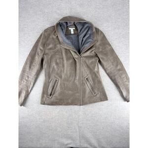 ASTAR Faux Leather Zip Up Jacket Women's Size Small